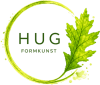 Logo Hug grüner Kreis mit Ahornblatt